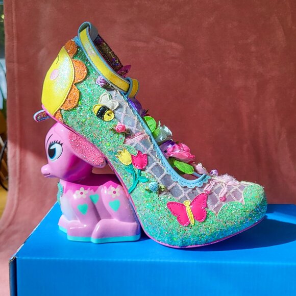 NWOB Fantastic Fawn Glittery Character Heels Irregular Choice size 41 / 10 - Picture 10 of 11